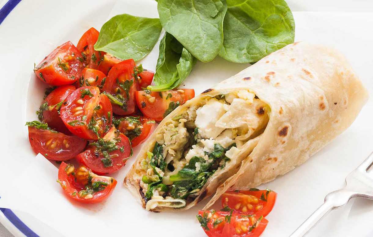 Feta Spinach Wrap