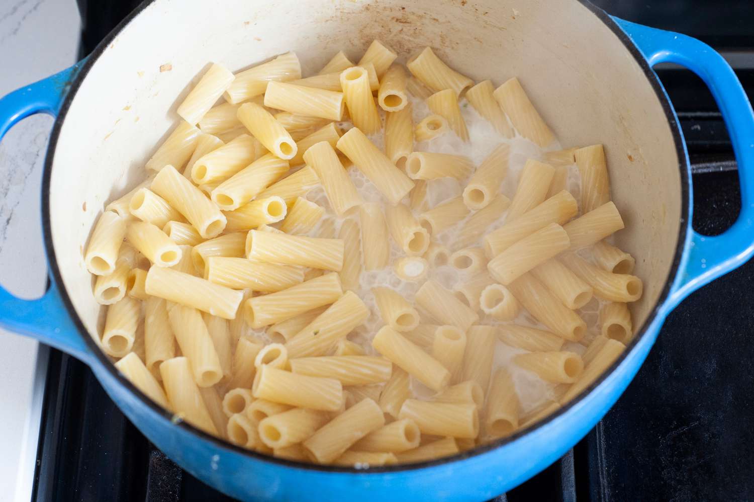 Pasta Boiling for One Pot Zucchini Pasta Recipe