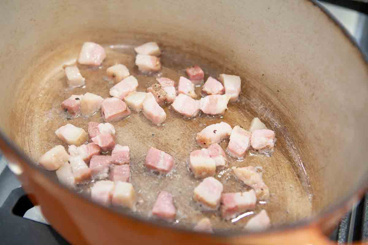cook pancetta for braised beef roast
