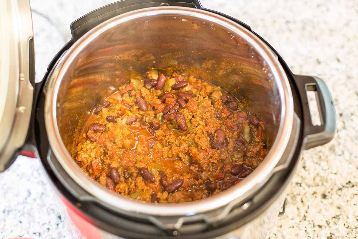 Pressure Cooker Beef Chili