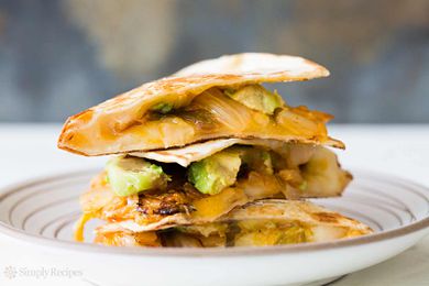 Kimchi Avocado Quesadillas