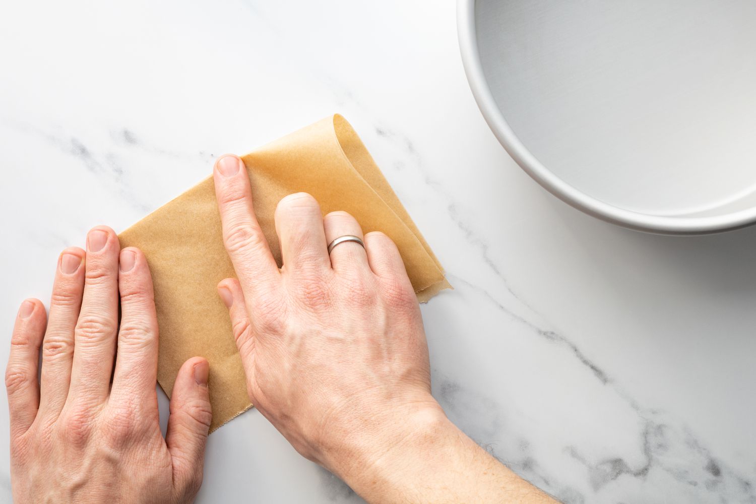How to line a cake pan with parchment paper