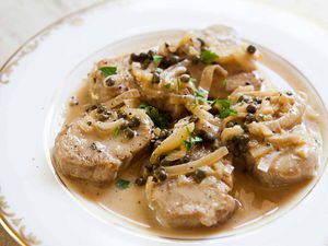 Pork Medallions with Mustard Caper Sauce