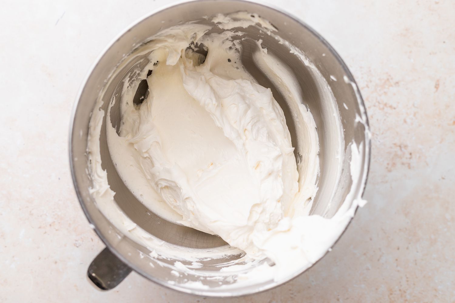 Icing for Unicorn Cake in Mixing Bowl 
