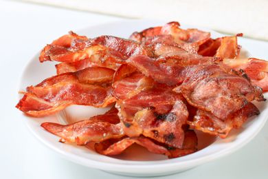 Crispy Bacon on a Plate