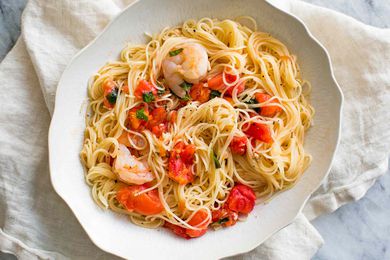 Pasta Pomodoro with Shrimp