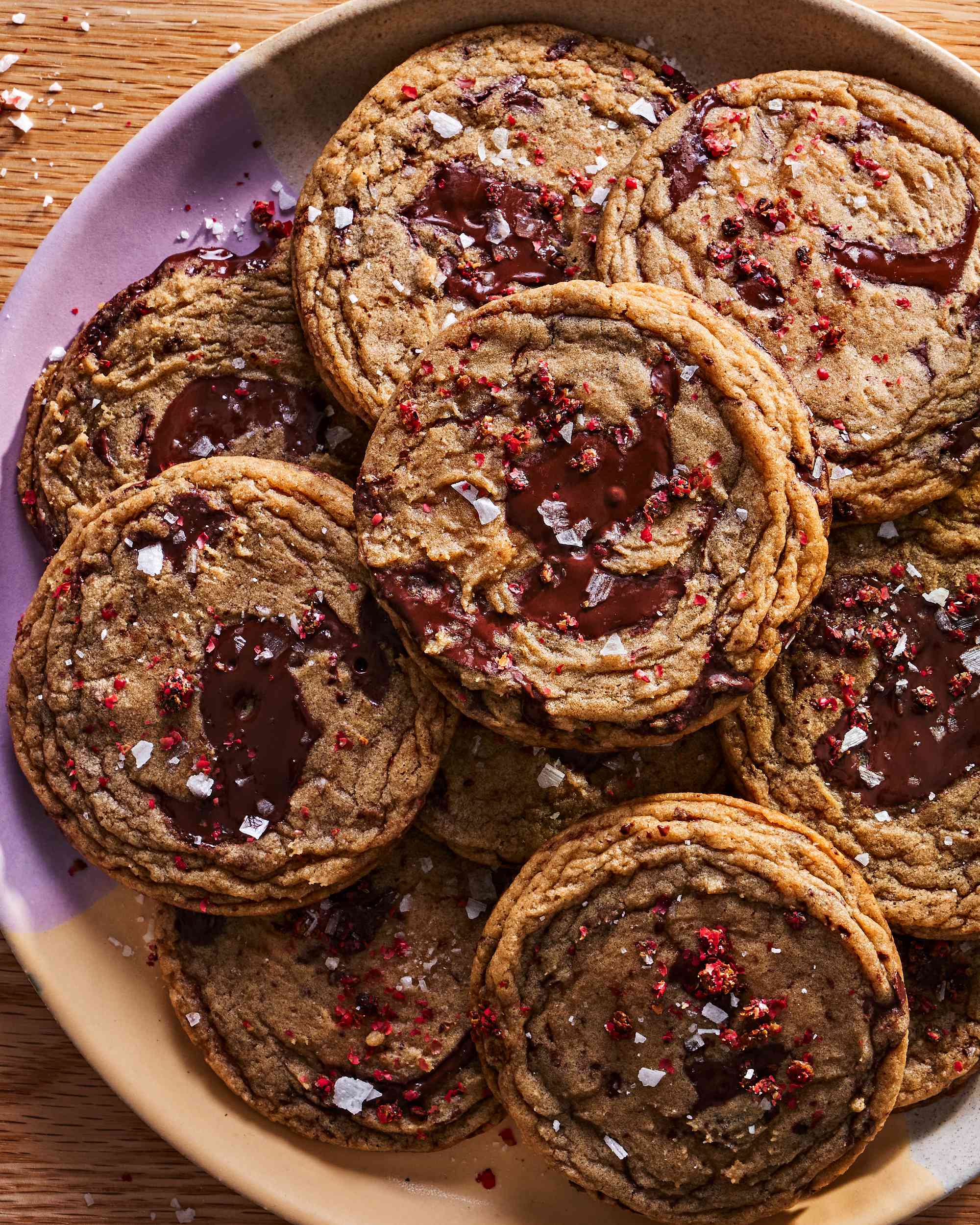 Platter of adobo chocolate chip cookies