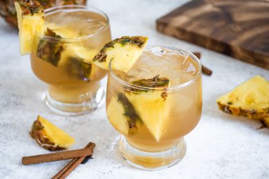 Tepache in two glasses.