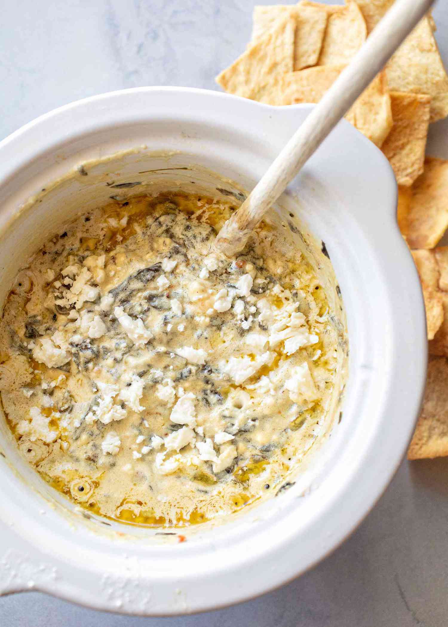 Crockpot spinach feta dip