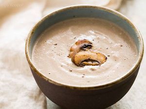 Easy Cream of Mushroom Soup in a bowl