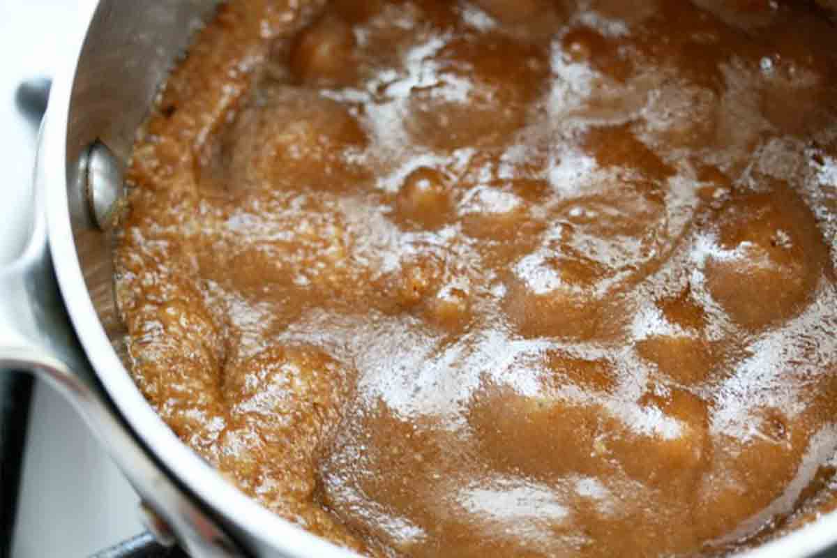 stir butterscotch sauce