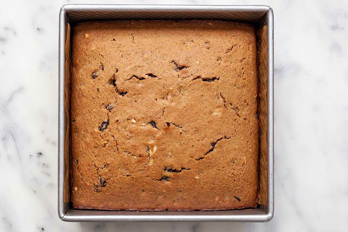 Baked applesauce cake recipe.