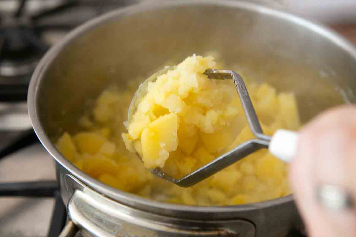mashing rutabaga