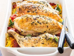 Roasted Chicken on Angel Hair