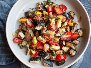 Sheet Pan Ratatouille in a Bowl