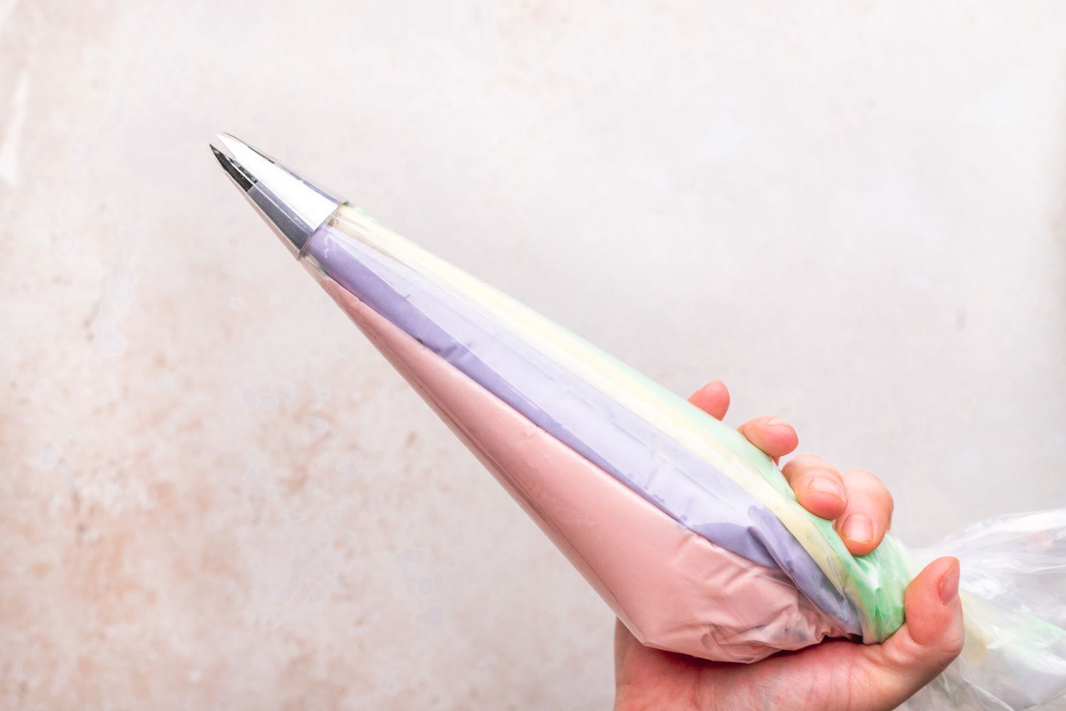 Put All the Piping Bags in One Big Piping Bag for Unicorn Cake Recipe