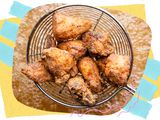Fried chicken in a spider