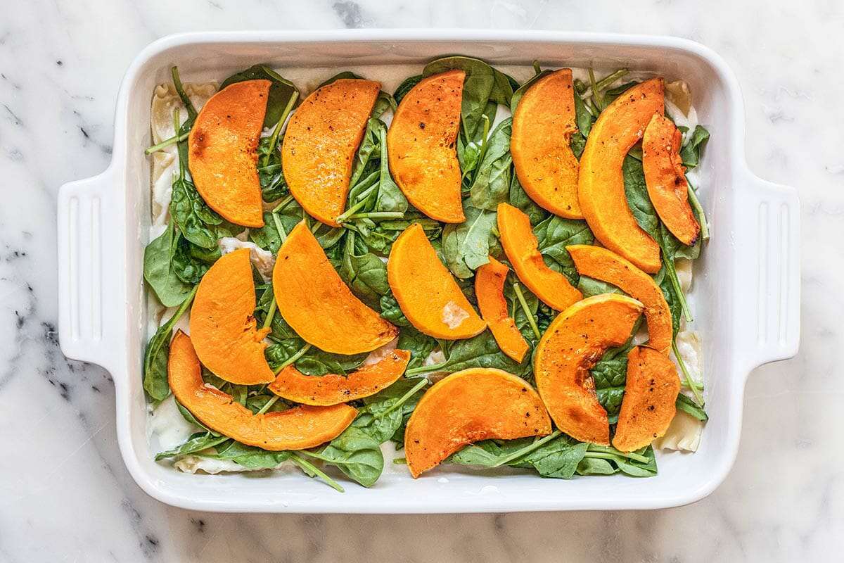 Vegetarian Lasagna Recipe add the squash