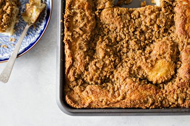 Cinnamon Coffee Cake - coffee cake in baking pan