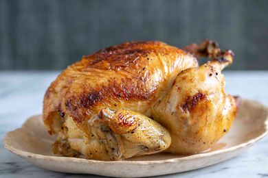 Crispy Honey Glazed Lemon Roast Chicken