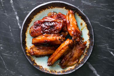 Bourbon Maple Glazed Chicken Wings
