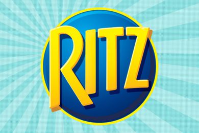 Ritz logo centered on a starburst background