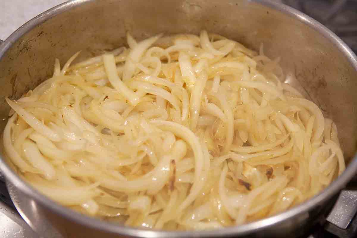 cook onions for chicken paprikash