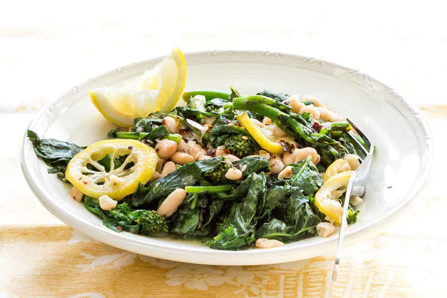 White beans with rapini and white beans