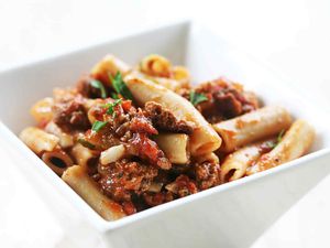 Penne Pasta with Meat Sauce