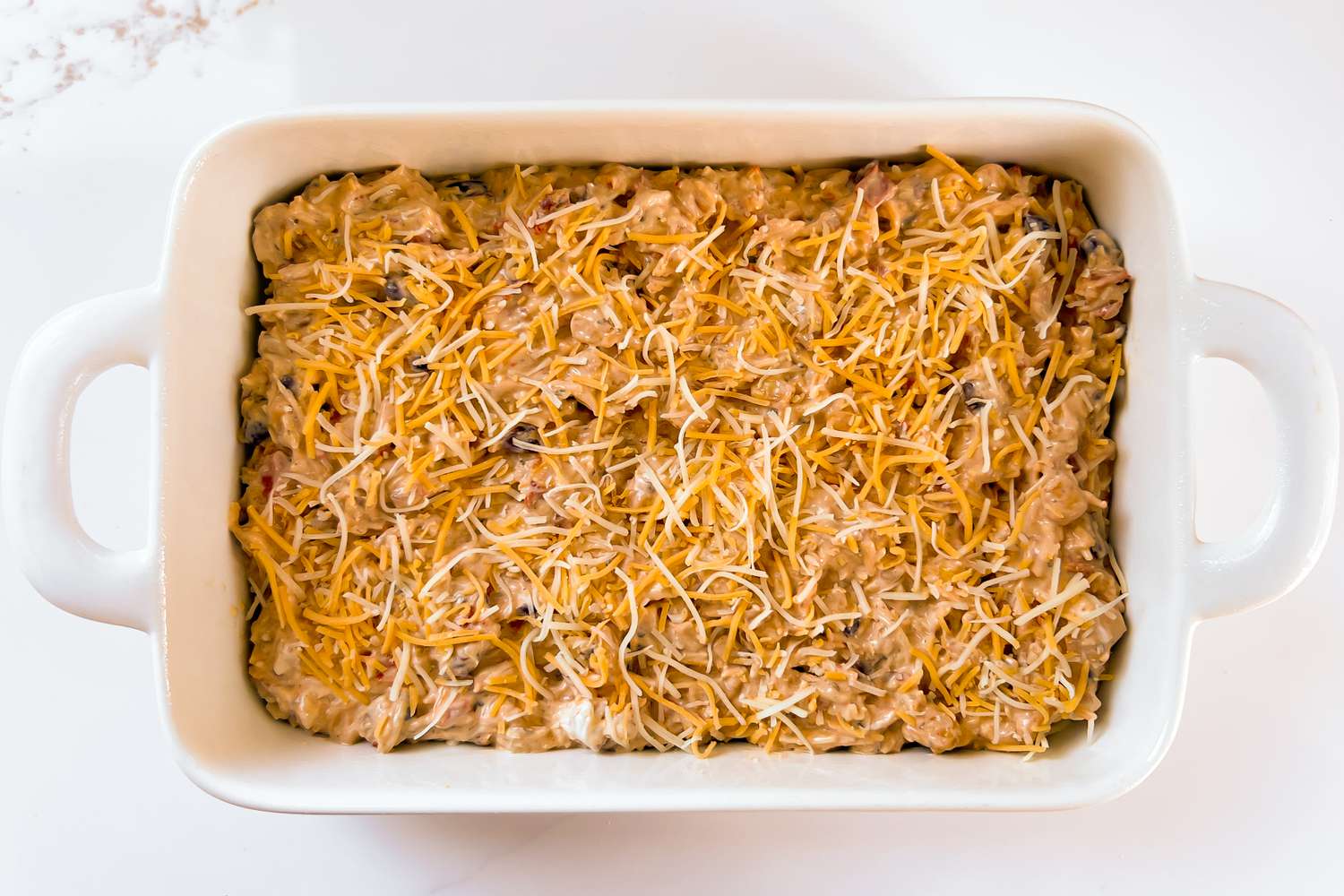 Mixture in baking dish
