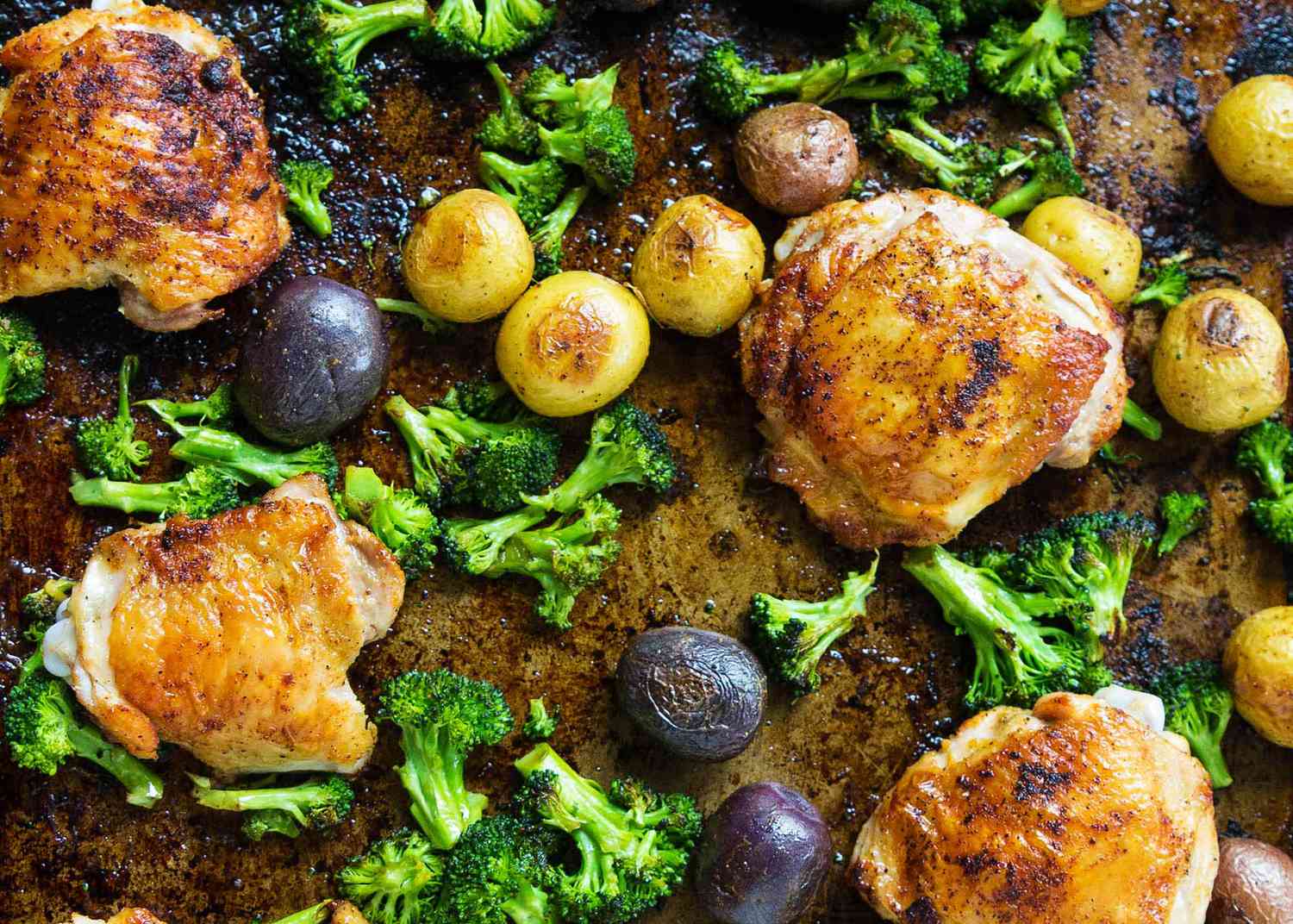 Sheet Pan Chicken with Broccoli and Potatoes