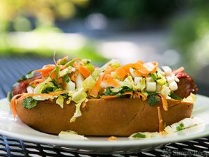 Sriracha Hot Dog with Asian Slaw on Simply Recipes