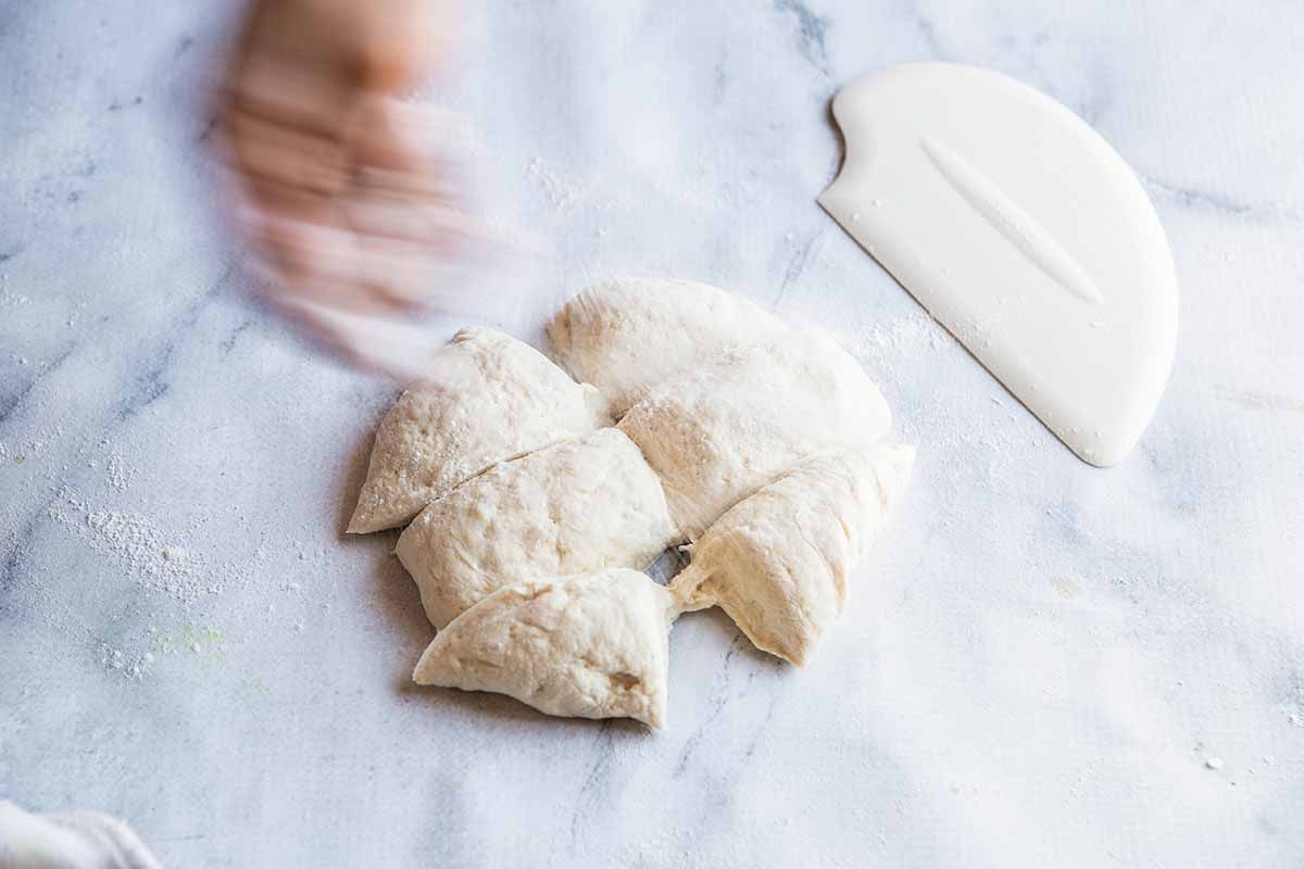 Homemade Naan Recipe - smaller segments of dough