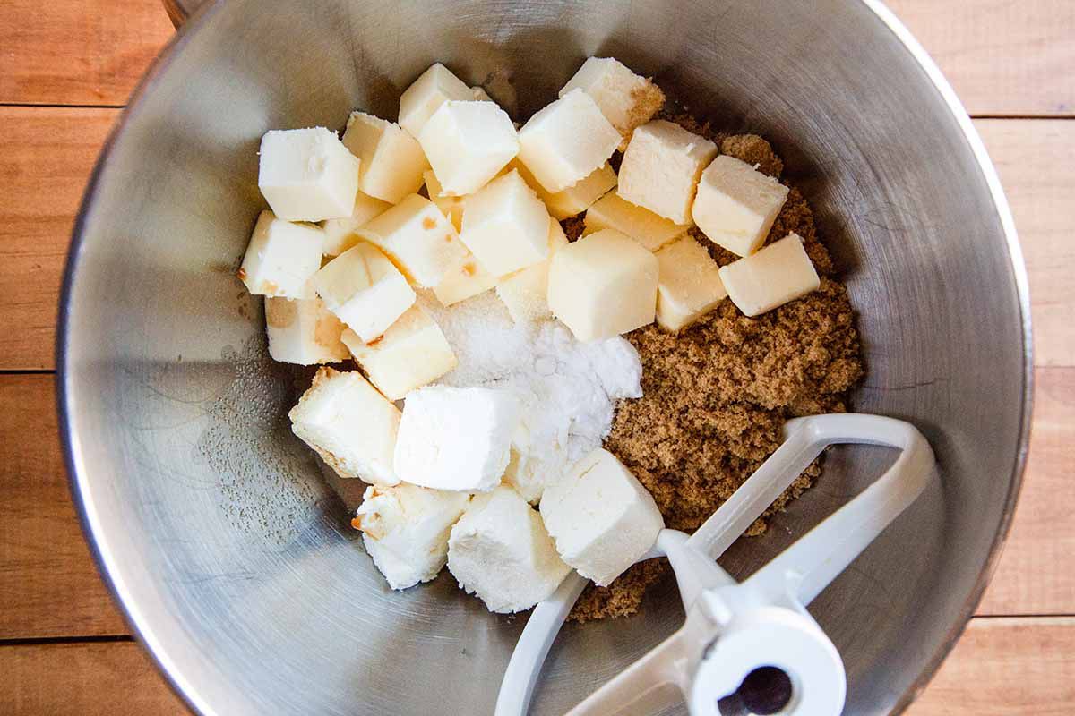Red Velvet Cookies with Cream Cheese begin making the batter