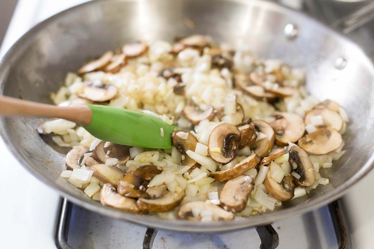 Joe's Special Scrambled Eggs with Spinach, Beef, and Mushrooms
