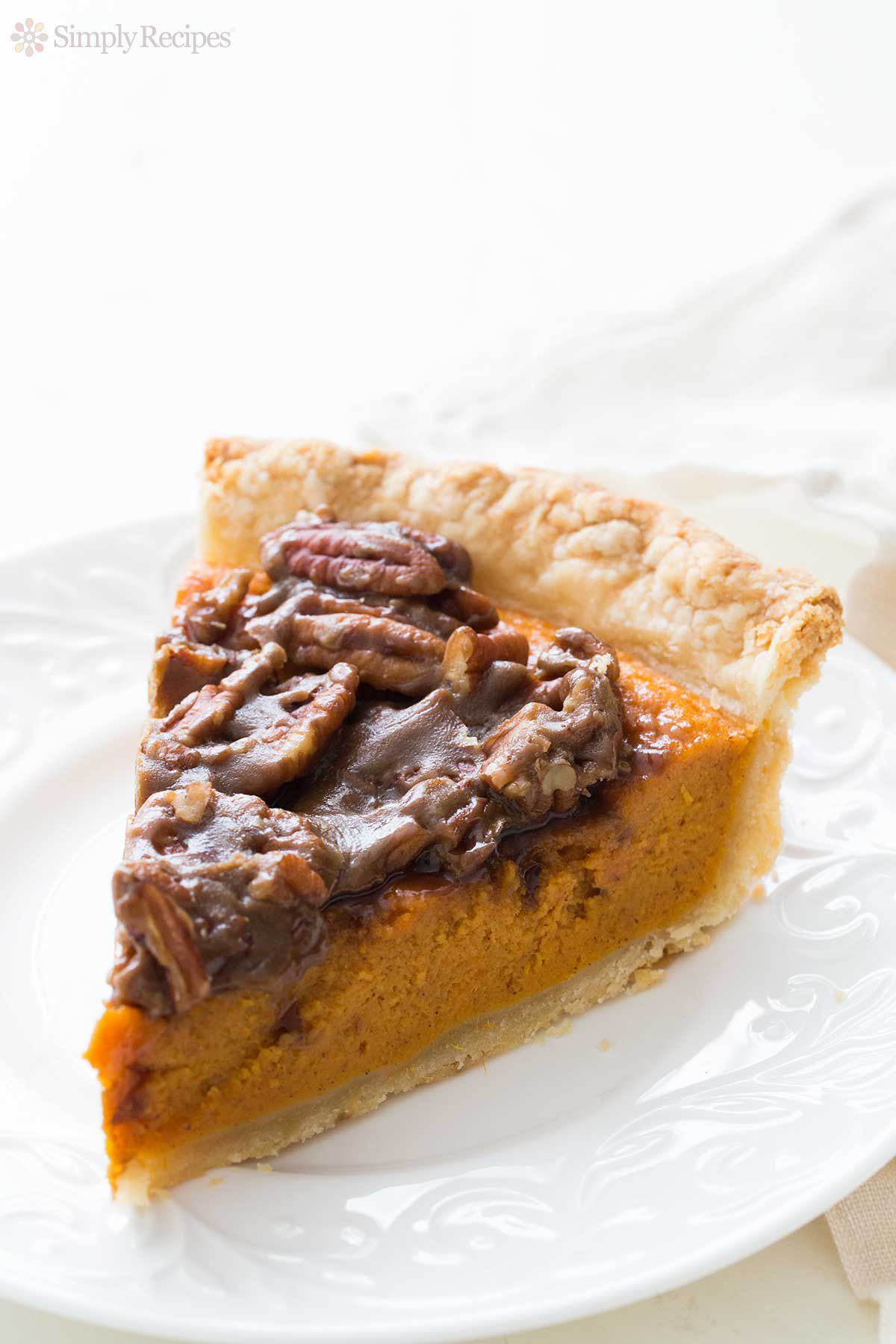 Sweet Potato Pie with Pecan Topping