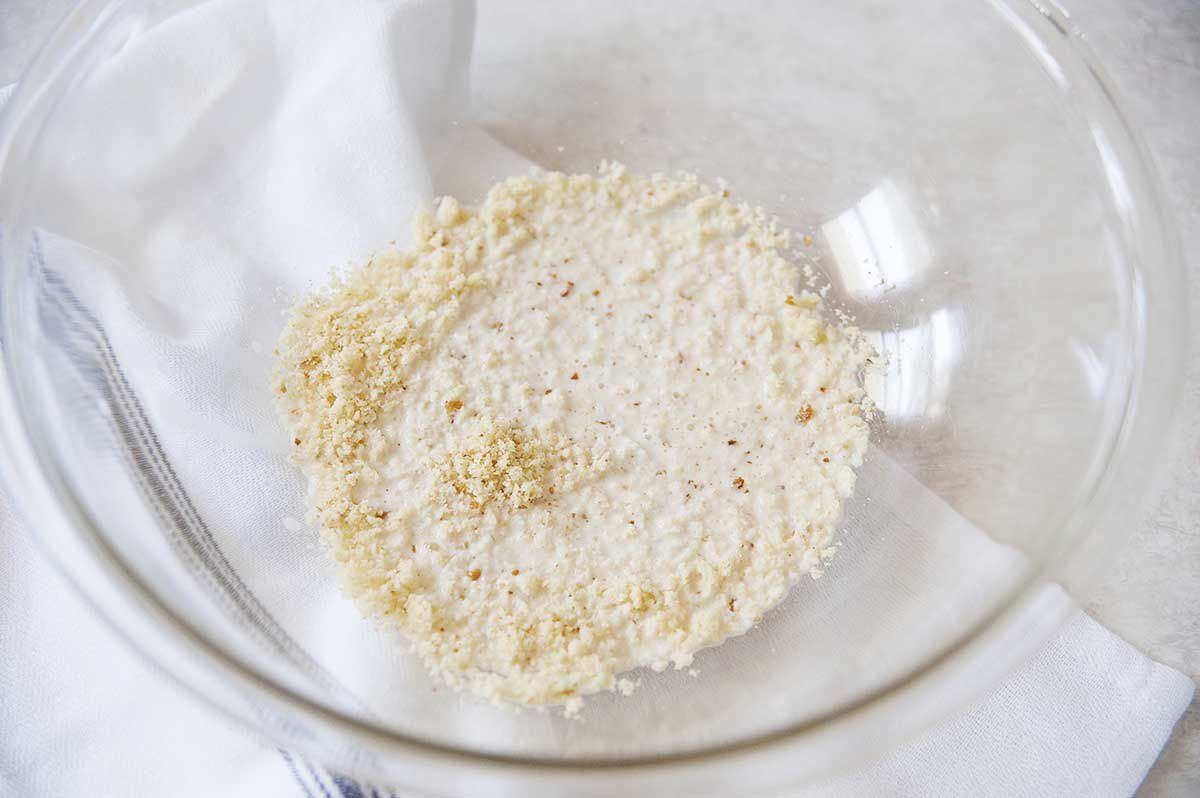Milk and bread crumbs combined.