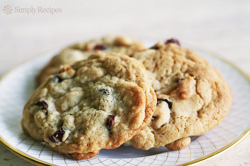 Brandied Cranberry White Chocolate Chip Cookies