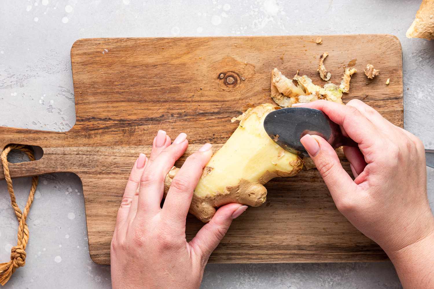 Spoon Used to Peel Ginger