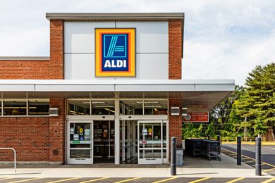 An ALDI storefront