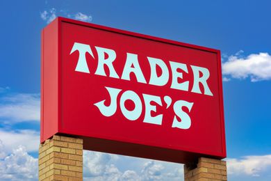 A large Trader Joe's storefront sign