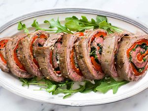 Best Steak roll-ups on a plate