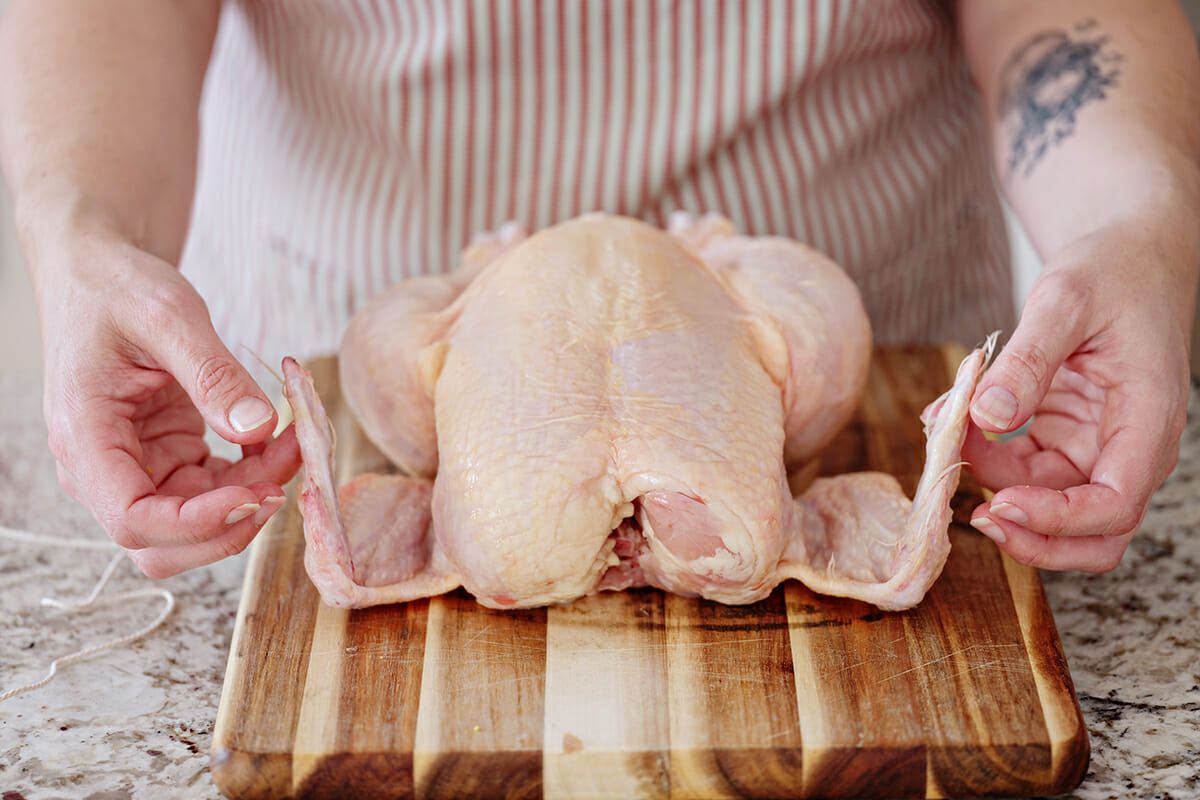 Why Truss a Chicken? open the wings