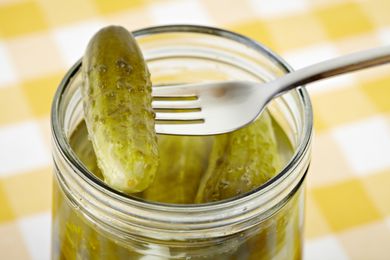 pickles in a jar