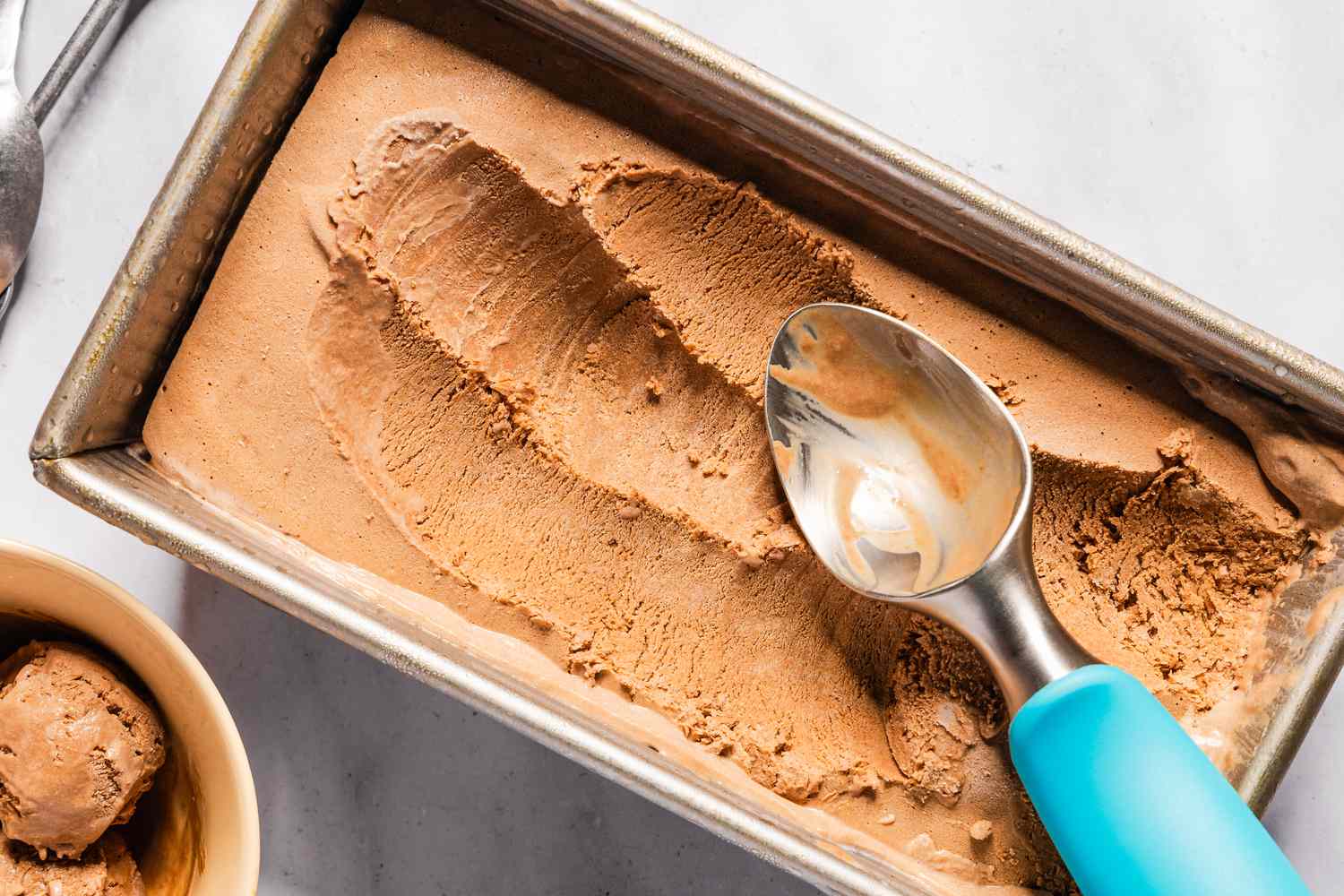 ice cream in a loaf pan
