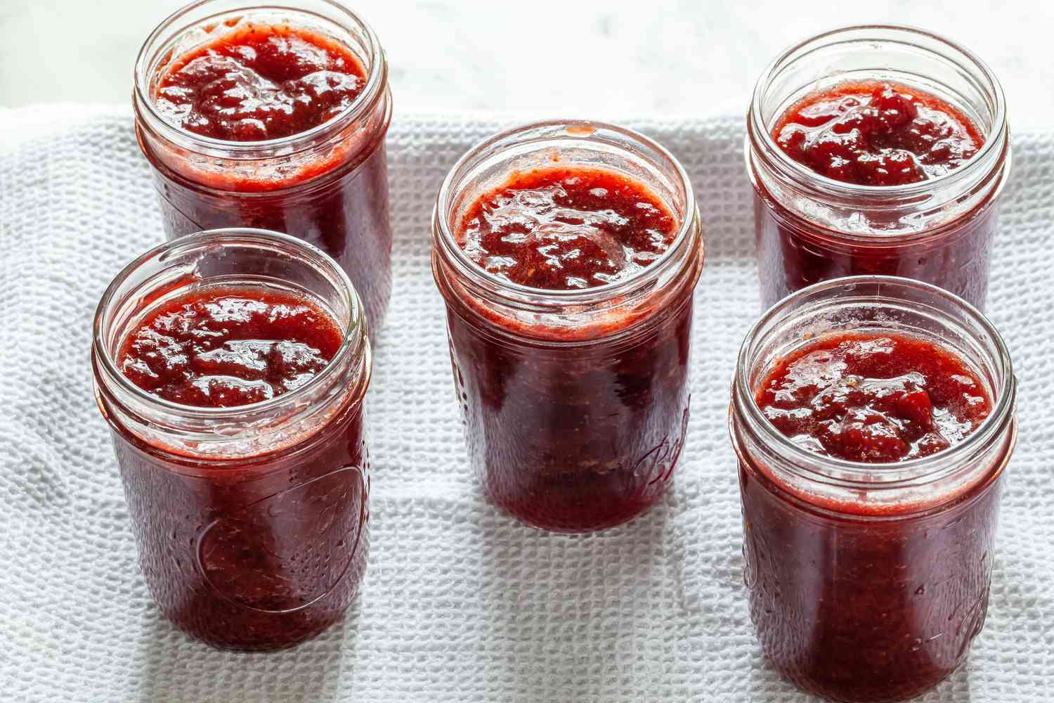 Cans of Jam for Water Bath Canning