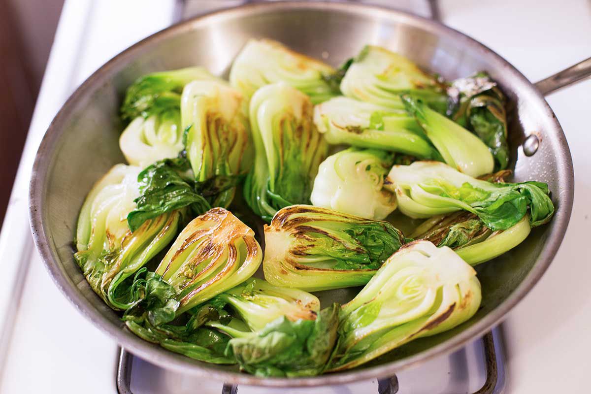 Skillet Chicken with Bok Choy