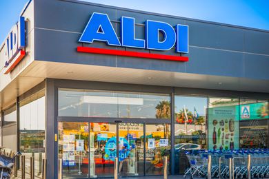 An outside view of an ALDI grocery store