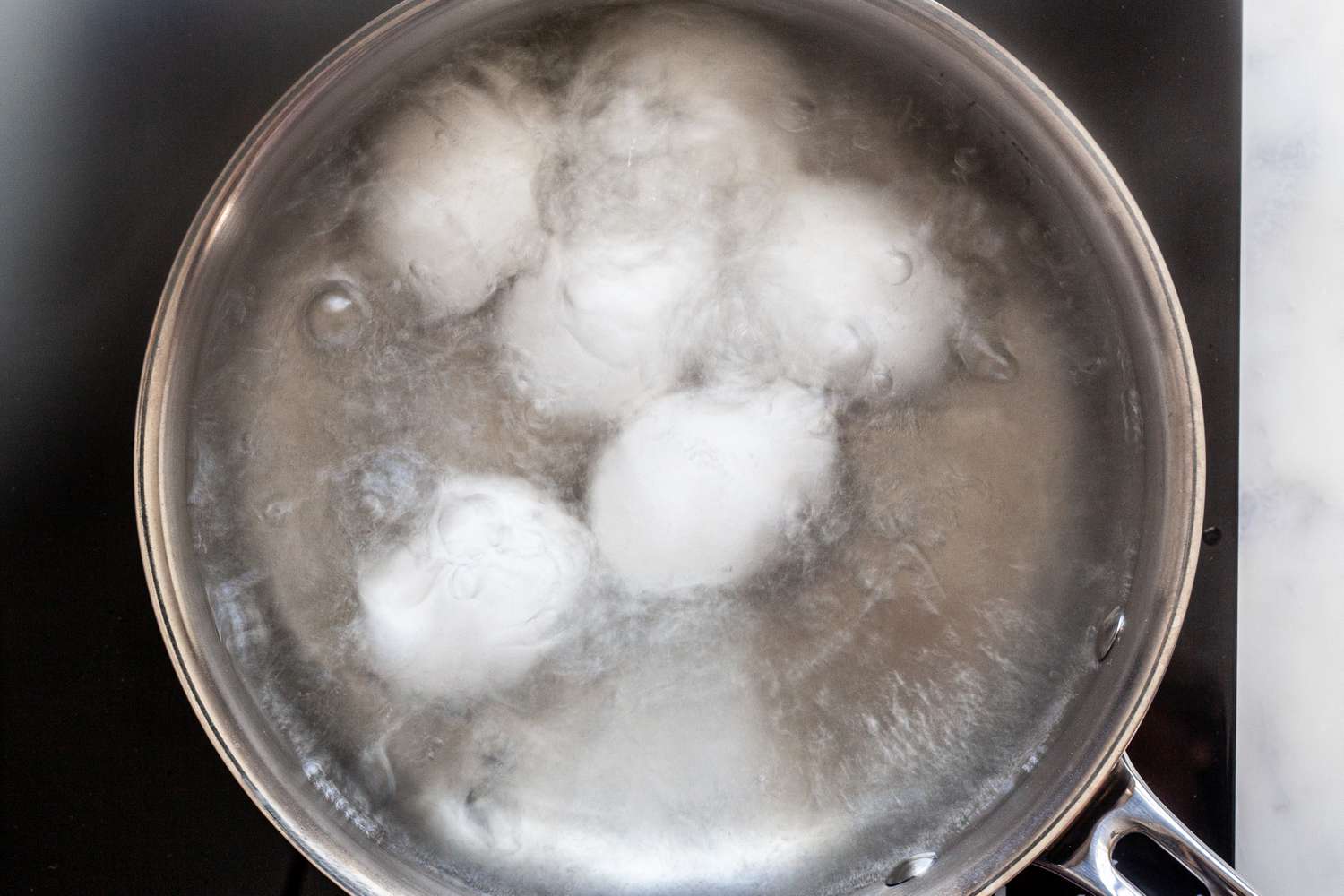 Boiling Eggs in a Pot of Water for Hard Boiled Eggs