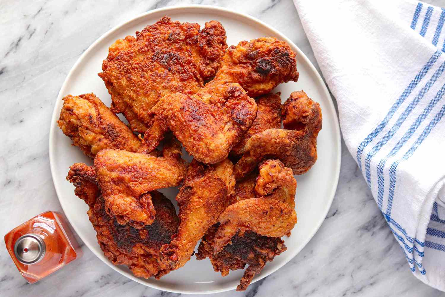 spicy fried chicken on a plate